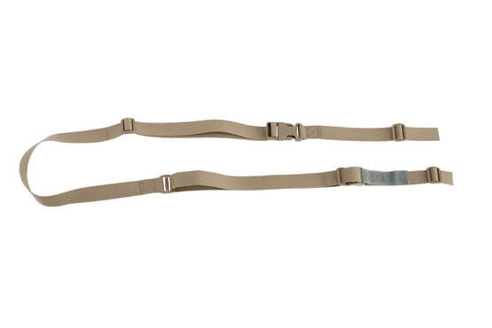 Forward Controls Design 2-point carbine sling. Tan version with green tab.